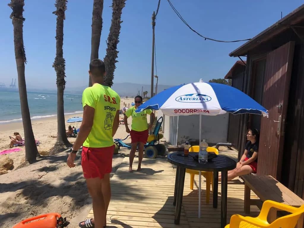 El rescate de una menor que no podía regresar a la orilla, la única incidencia en los meses de junio y julio en la playa de Palmones