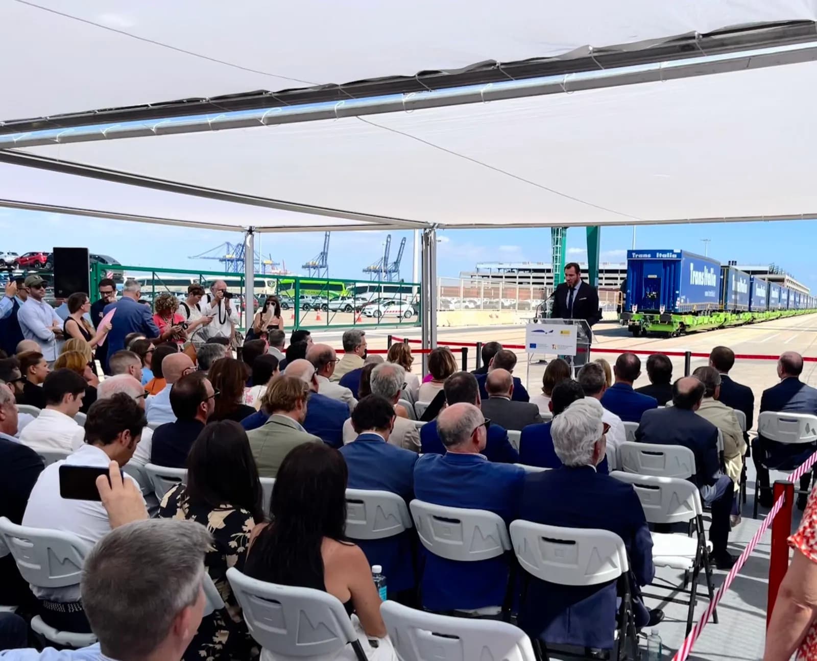 El Puerto de Valencia inaugura la primera autopista ferroviaria de la Península