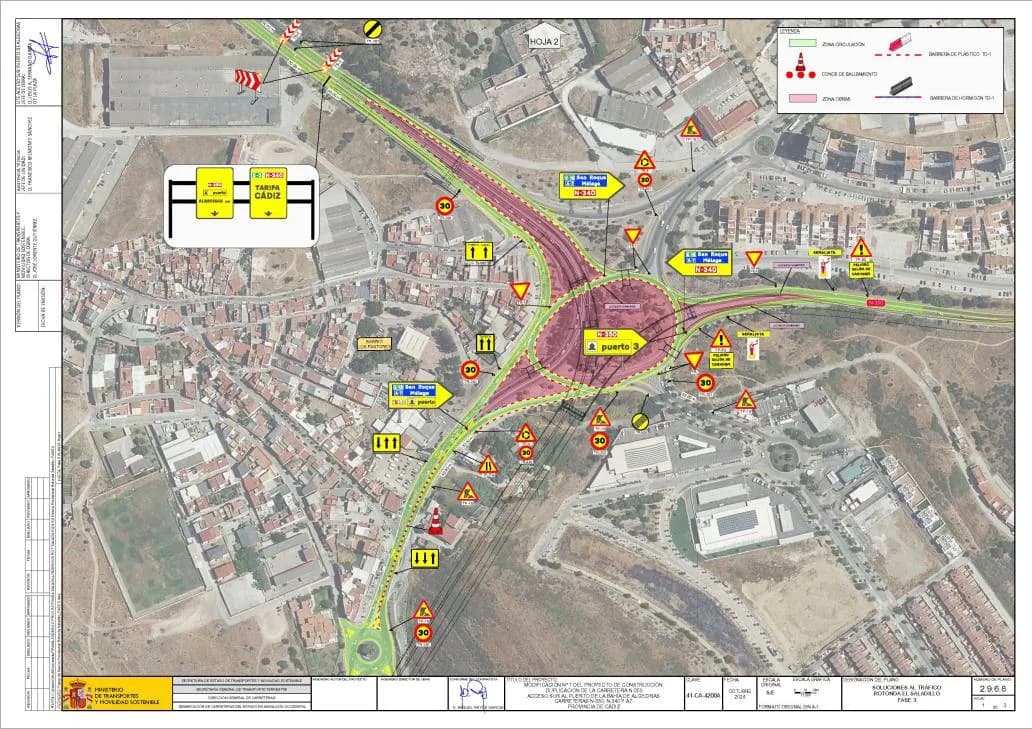Comienza el derribo del viaducto de Los Pastores por las obras de acceso sur al puerto de Algeciras