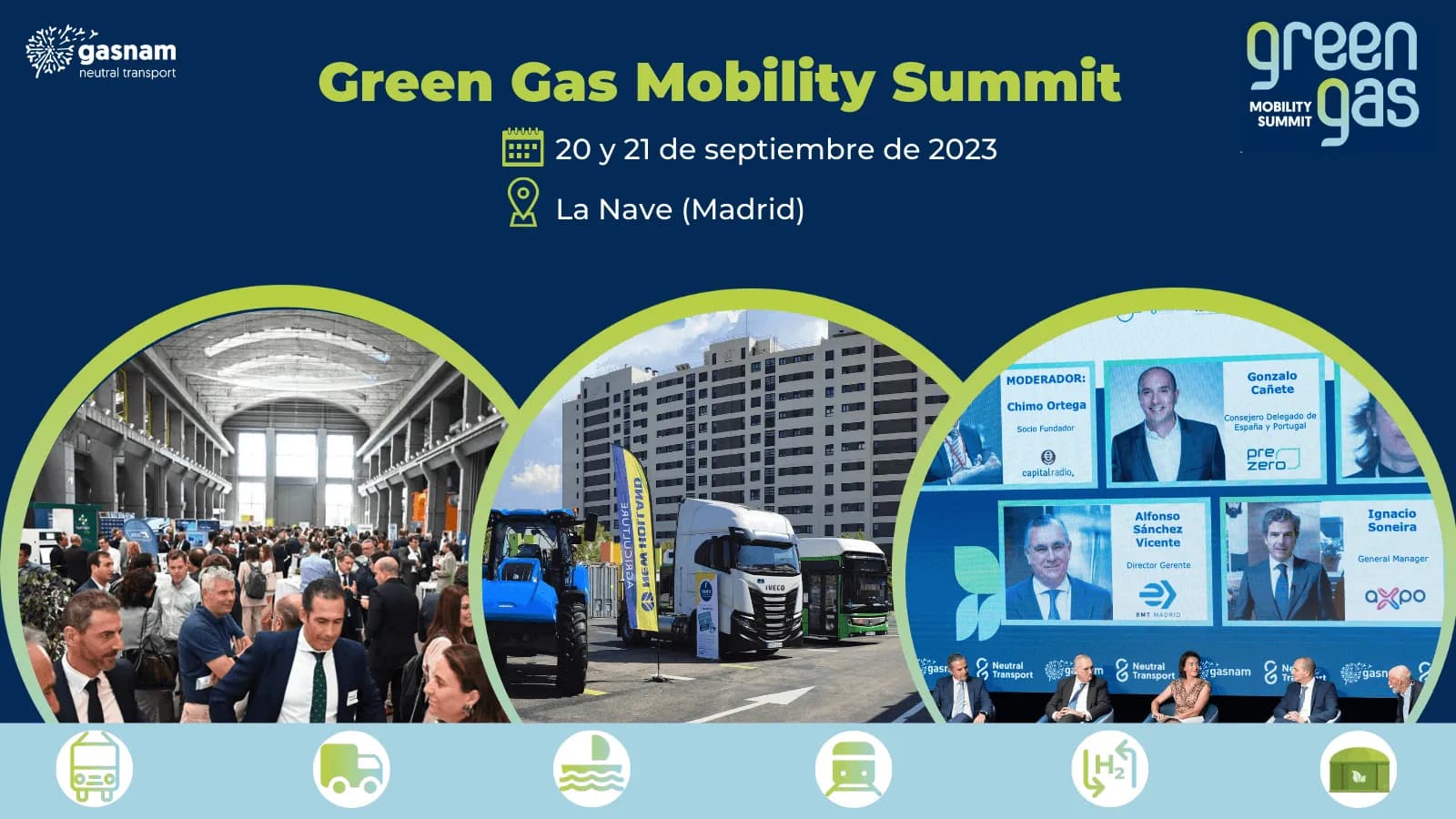 Green Gas Mobility Summit 2023 abordará la  descarbonización del transporte con gases renovables y sintéticos