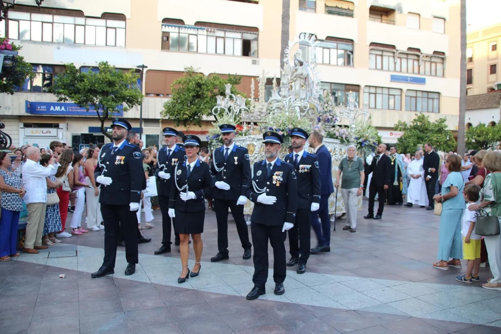 La Policía Portuaria acompañó a la Virgen de la Palma en Algeciras