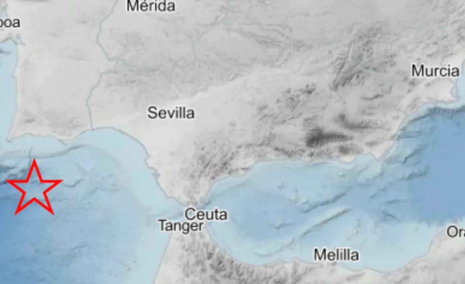 Registrado un terremoto de magnitud 2,9 en el Golfo de Cádiz
