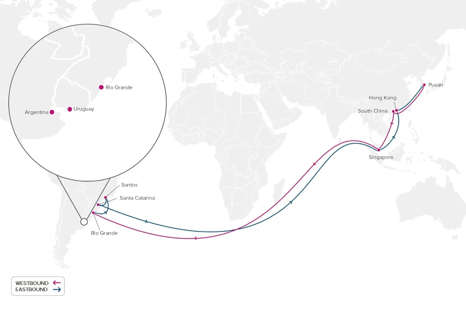Ocean Network Express (ONE) anuncia el lanzamiento del servicio East Coast South America Express 2 (SX2)
