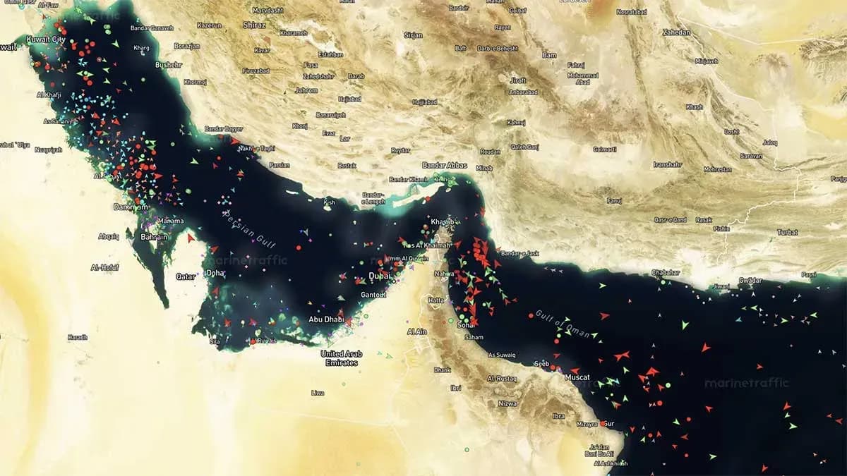 The United States orders a naval blockade of the Strait of Hormuz