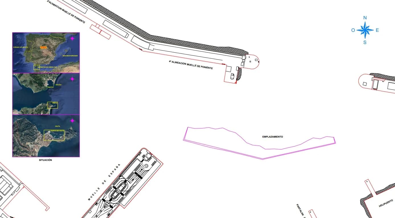 Adjudicado el dragado en la dársena de Levante para la nueva terminal de bunkering en el Puerto de Ceuta