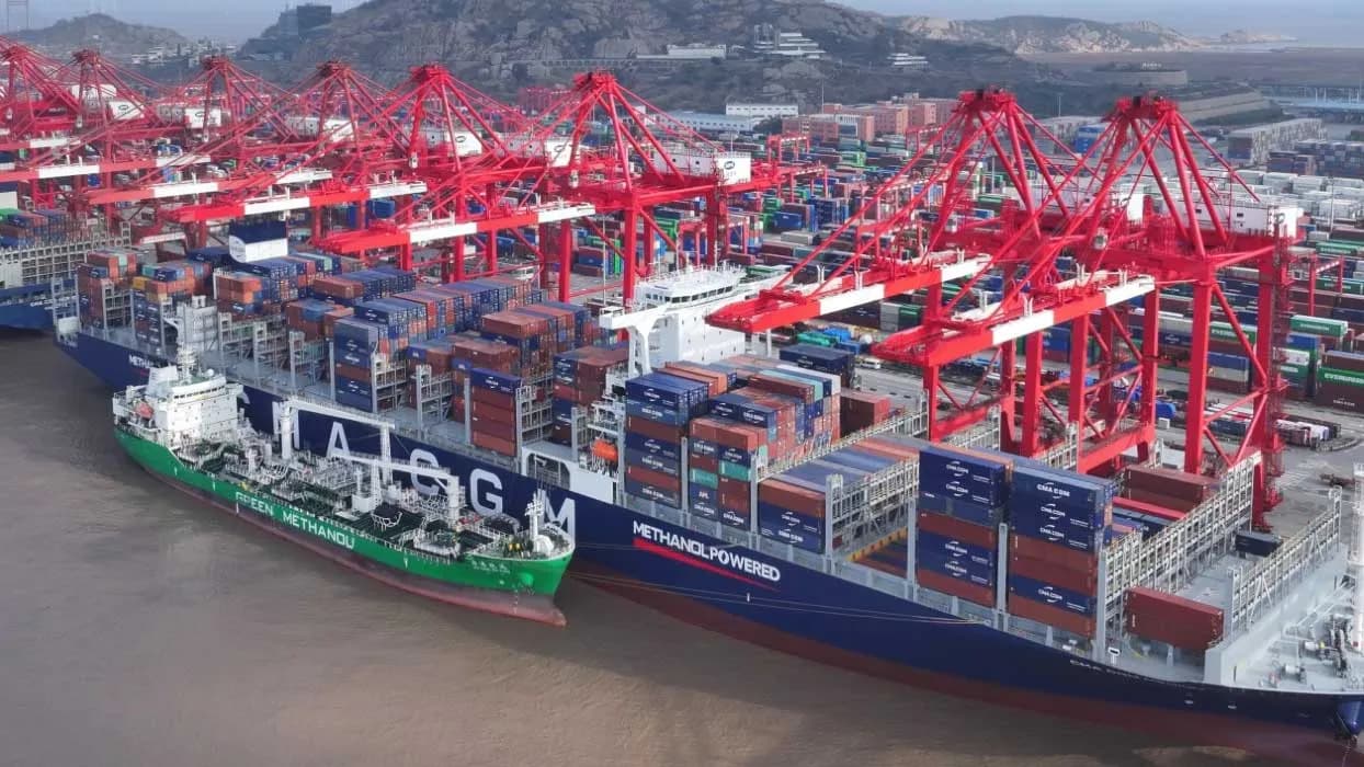CMA CGM completa en Shanghái el mayor suministro de biometanol realizado en un puerto chino