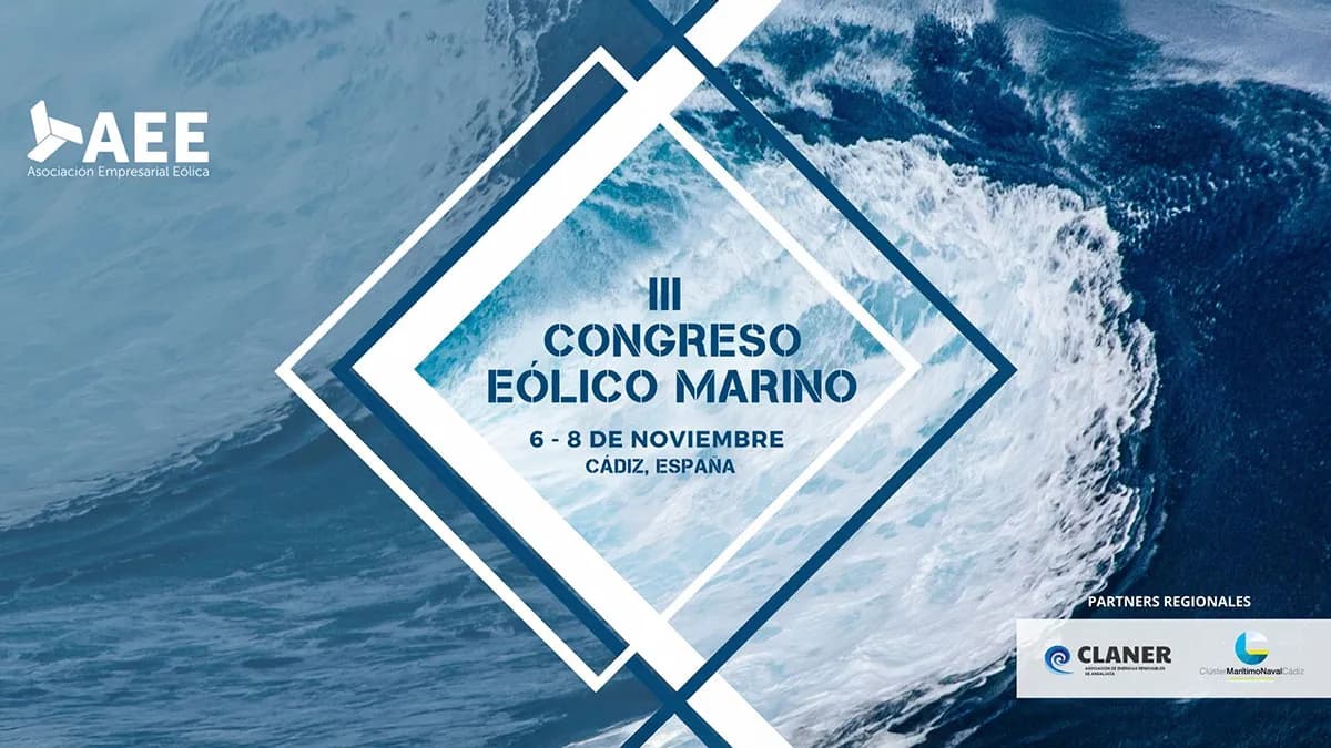 Cádiz acogerá la tercera edición del Congreso Eólico Marino para analizar el futuro de la eólica flotante en España