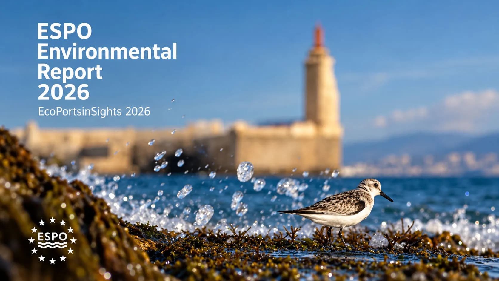 Una fotografía del Puerto de Tarifa protagoniza la portada del informe ambiental 2026 de los puertos europeos