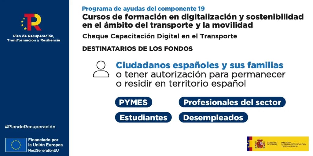 El Gobierno destina 10,5 millones de euros para la formación en digitalización en el ámbito del transporte y la movilidad