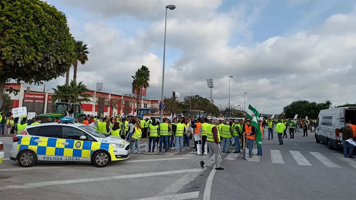 Dispositivo especial de tráfico en Algeciras con motivo de las protestas de los agricultores