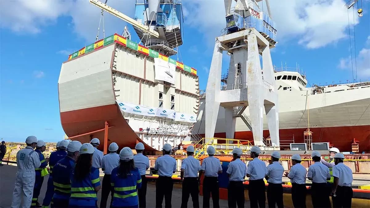Navantia San Fernando pone la quilla de la séptima corbeta para la Marina Real de Arabia Saudí