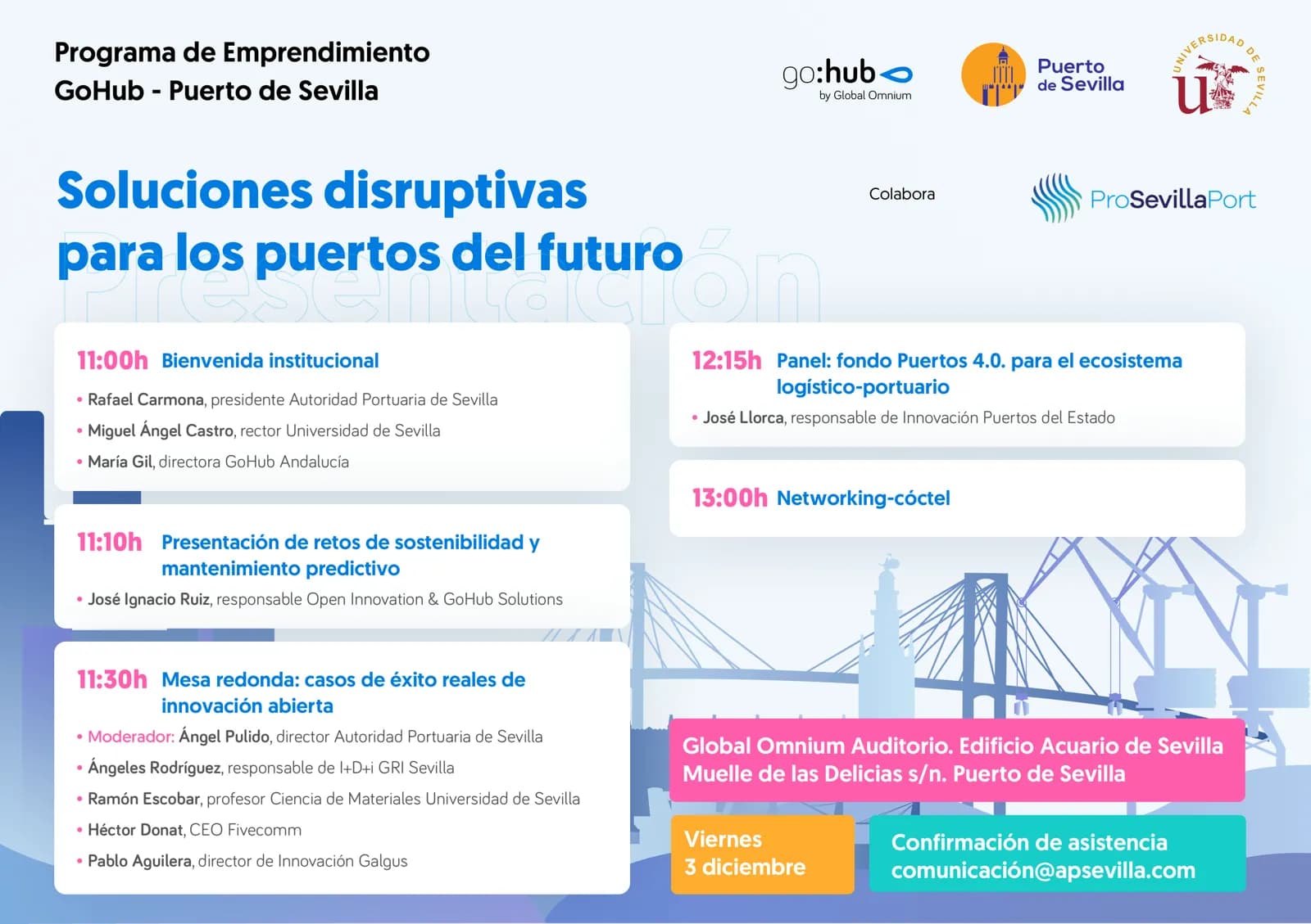 Ports 4.0 participará en el programa de Retos de Emprendimiento Tecnológico del Puerto de Sevilla