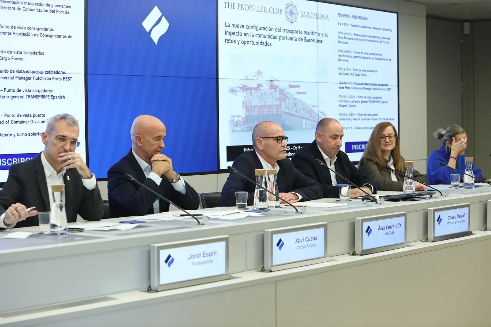 El Propeller Club de Barcelona analiza el impacto de la nueva configuración del transporte marítimo
