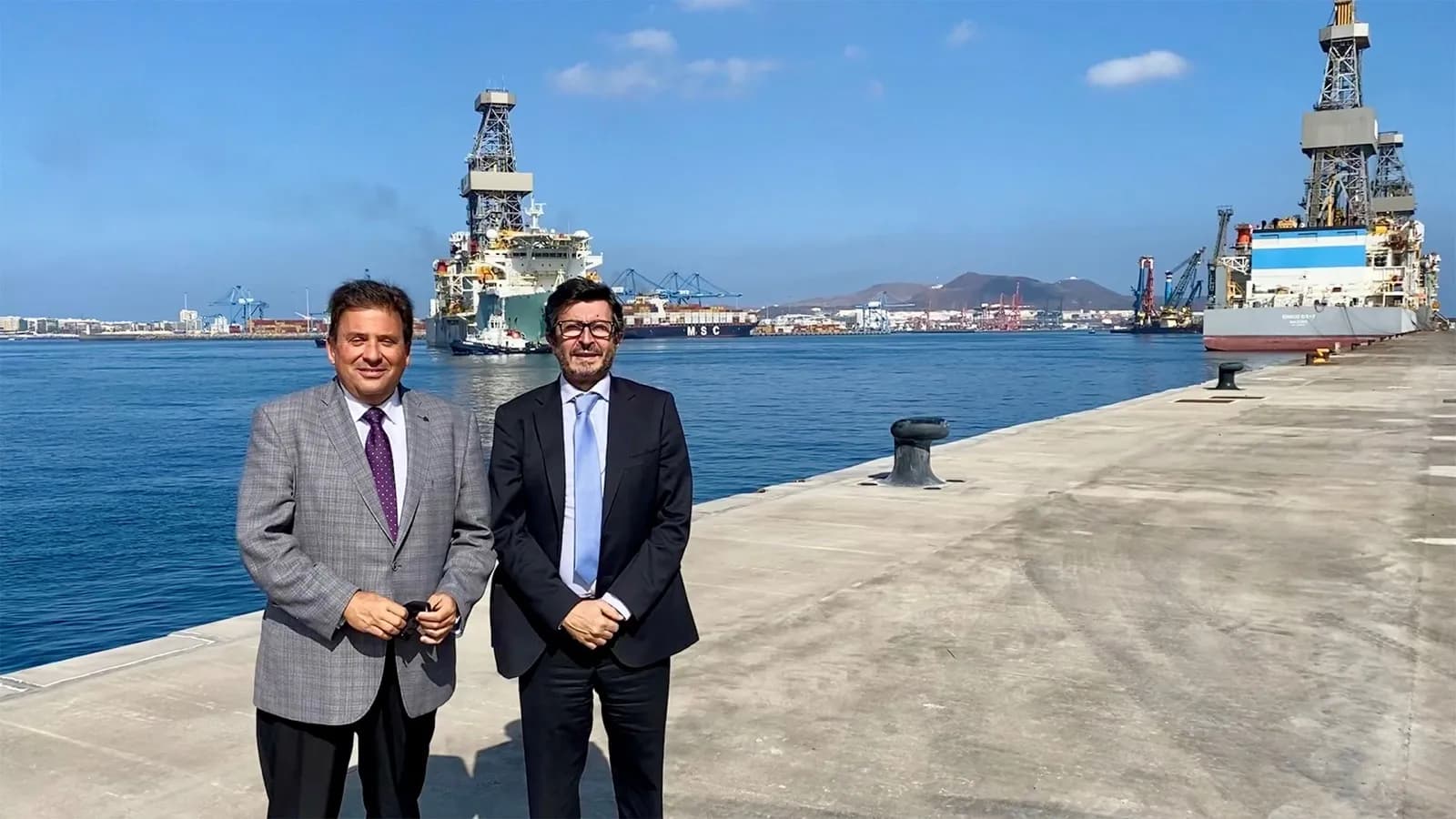 Álvaro Rodríguez Dapena se interesa por el proyecto de tecnología eólica offshore de Puertos de Las Palmas