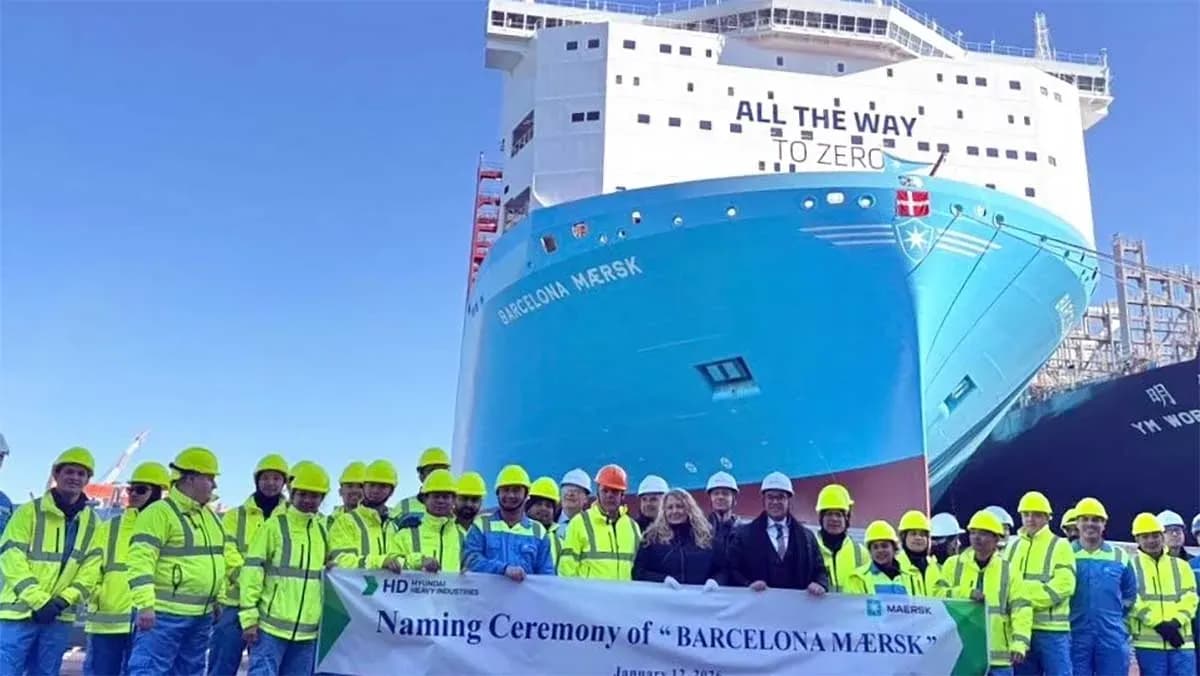 Maersk incorpora el portacontenedores Barcelona Maersk a su flota propulsada por metanol