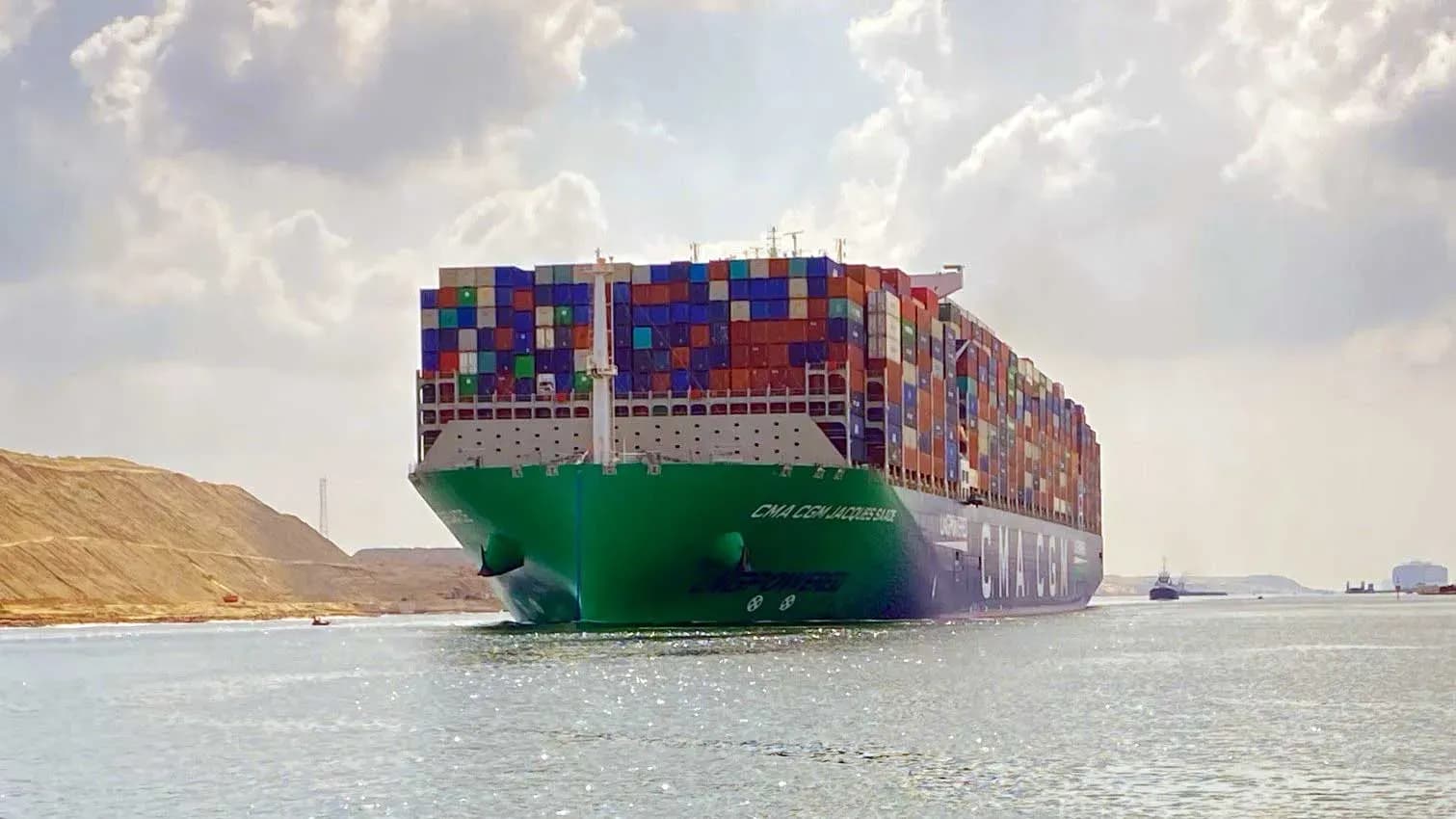 El megabuque «CMA CGM Jacques Saadé» transita por el Canal de Suez y confirma el retorno del grupo francés a plena capacidad