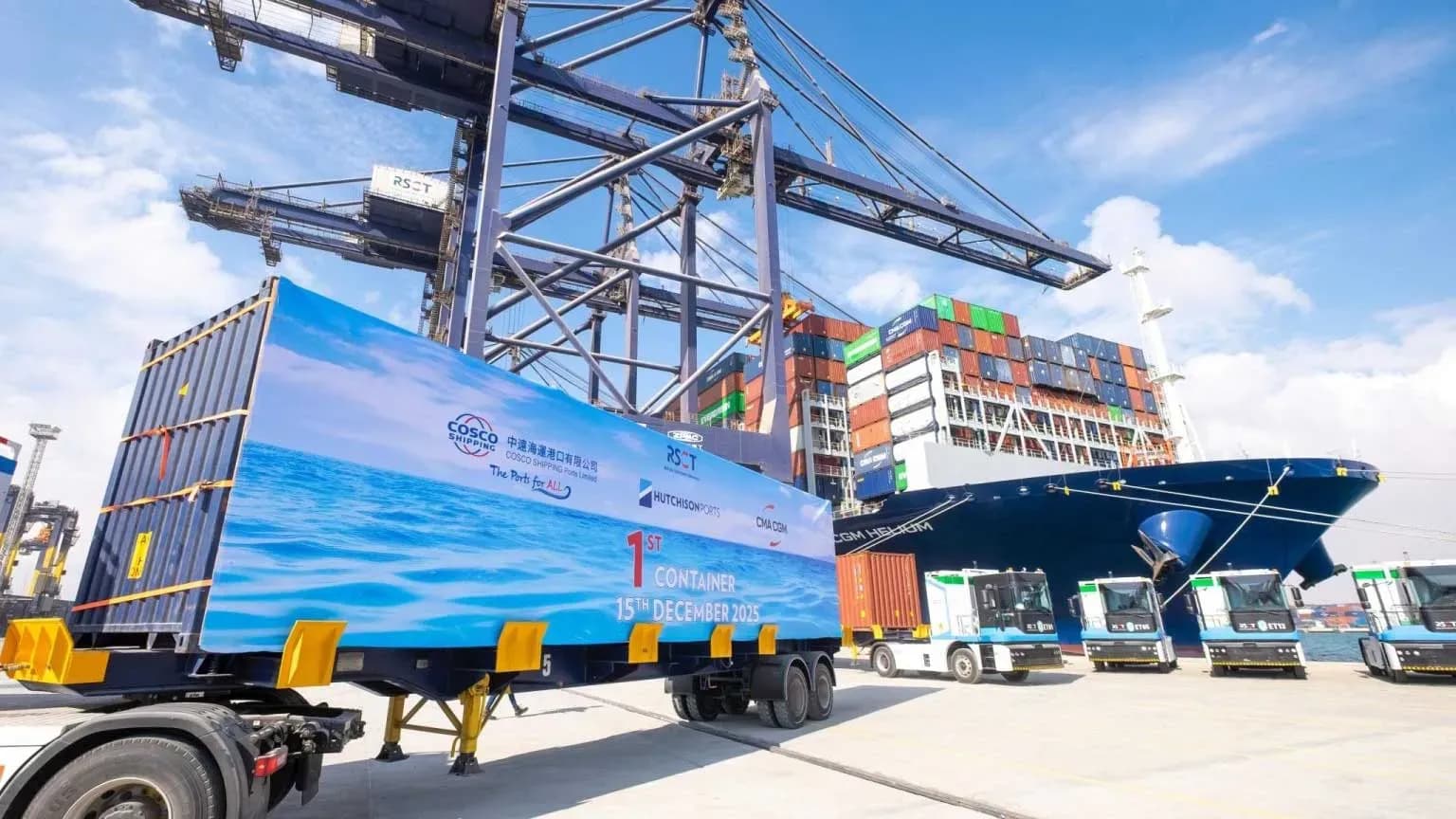 La terminal Red Sea Container Terminals inicia operaciones de prueba en el puerto egipcio de Sokhna