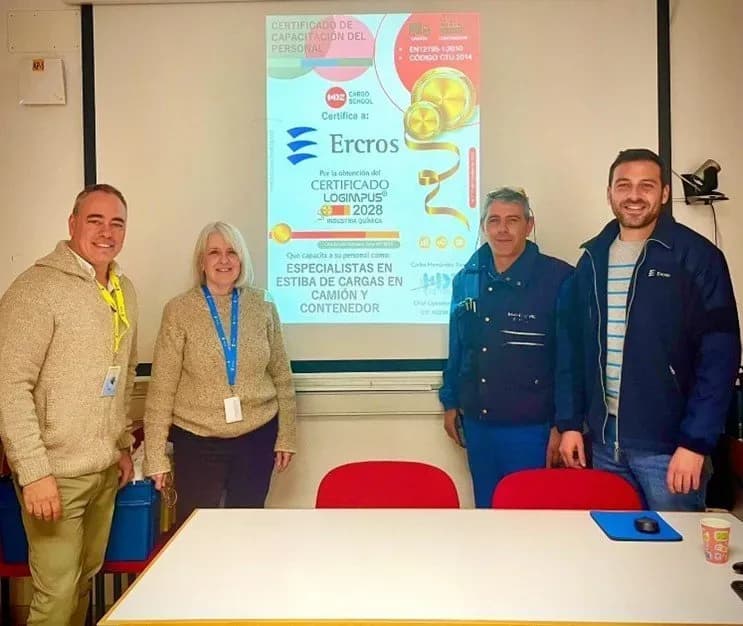 Ercros adapta su logística a las 44 toneladas con un curso especializado en estiba en Sabiñánigo