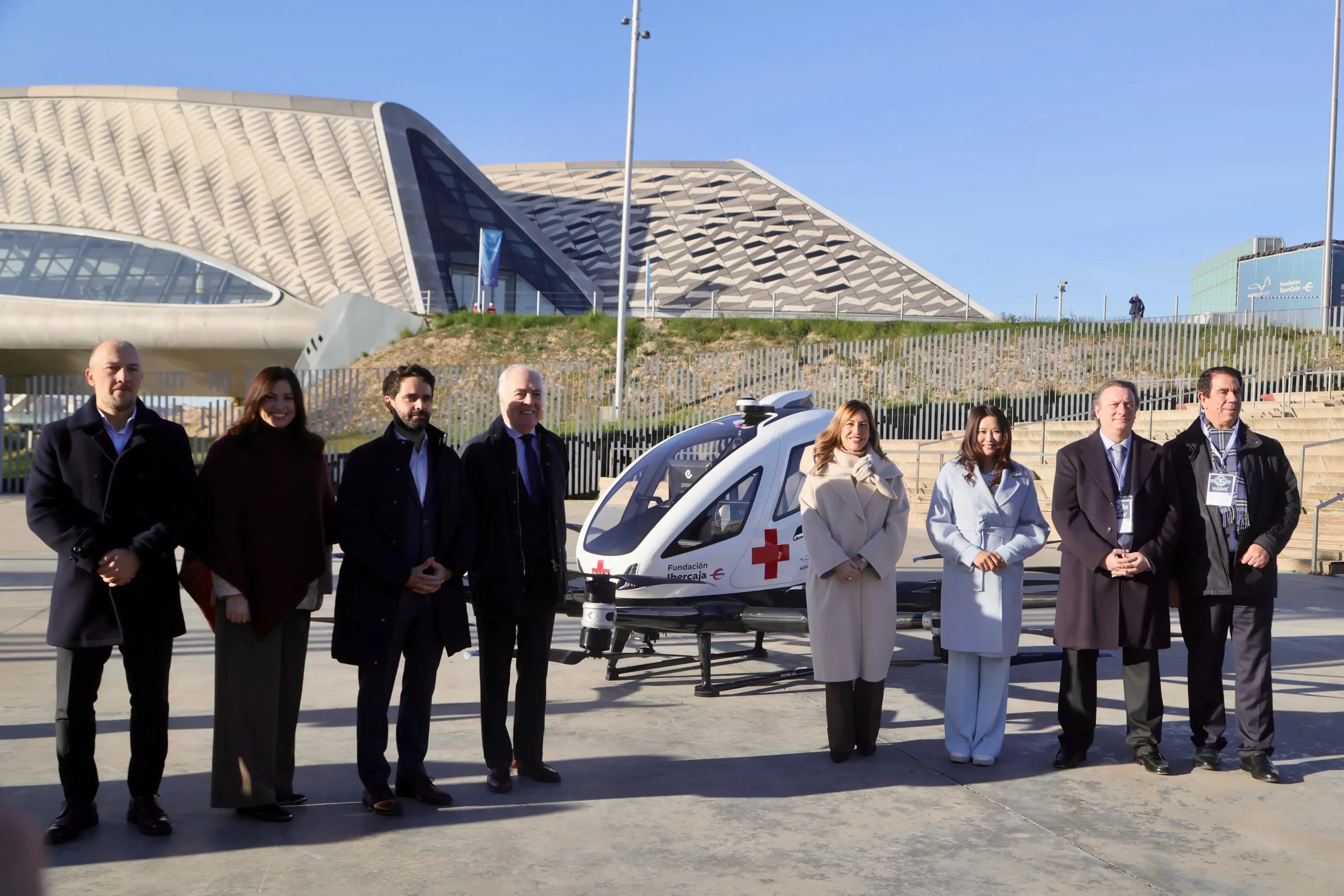 Zaragoza acoge la primera demostración urbana en Europa de transporte de suministros de emergencia con drones de gran capacidad