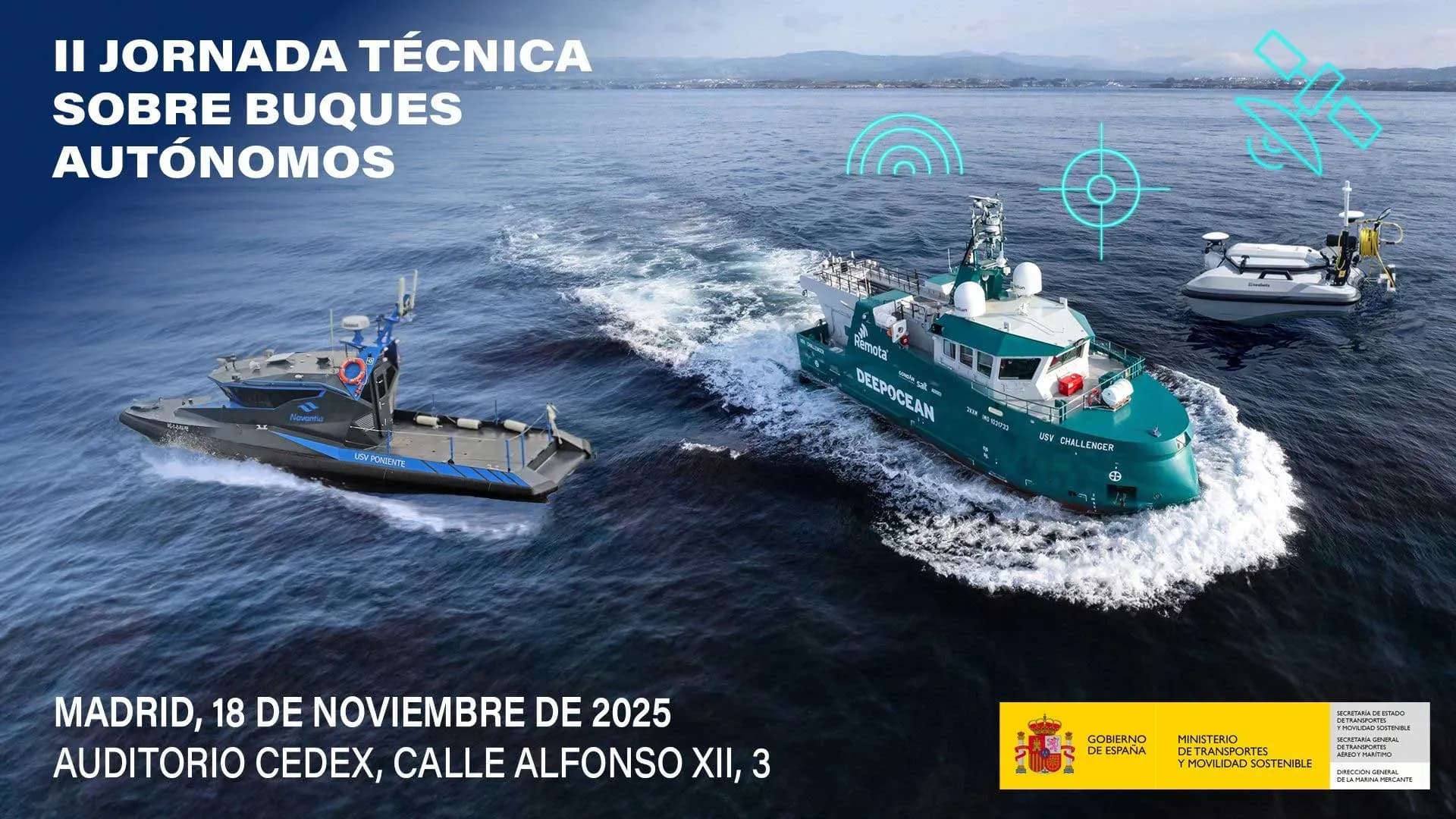 La Dirección General de la Marina Mercante organiza la II Jornada Técnica sobre Buques Autónomos