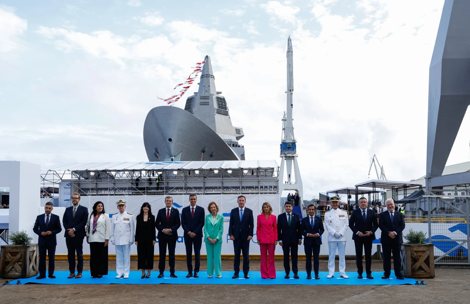 La Armada bota en Ferrol la fragata F111 ‘Bonifaz’, primera unidad del programa F110