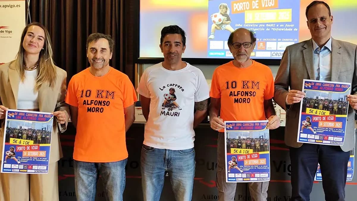 El Puerto de Vigo acoge la primera Carrera Solidaria “5 km por Mauri” para apoyar la investigación de la enfermedad de Alexander
