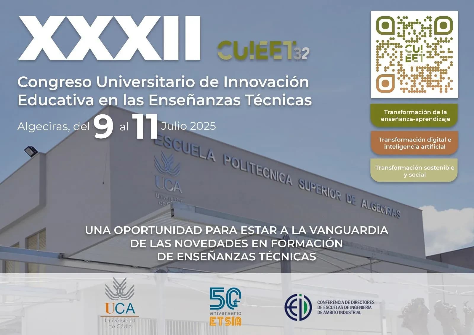 La Escuela de Ingeniería de Algeciras acogerá el XXXII Congreso Universitario de Innovación Educativa en las Enseñanzas Técnicas
