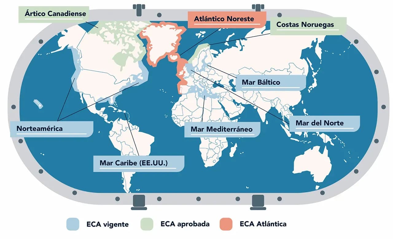 La OMI aprueba una nueva Zona de Control de Emisiones en el Atlántico nororiental