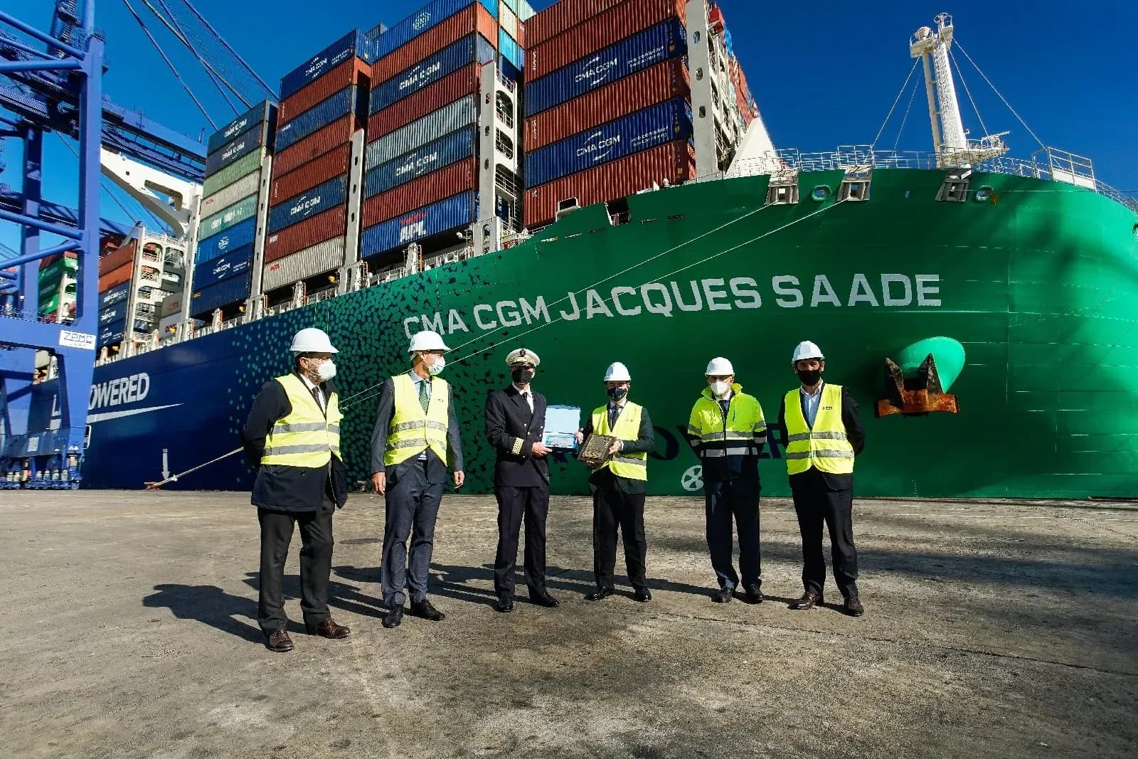 Satisfacción en TTI por acoger la escala inaugural del CMA CGM Jacques Saadé