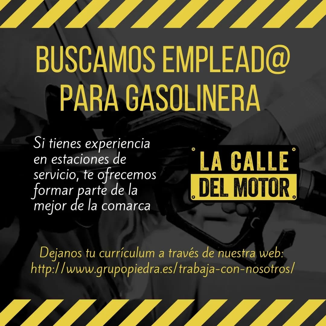 Grupo Piedra busca personal para su nueva gasolinera