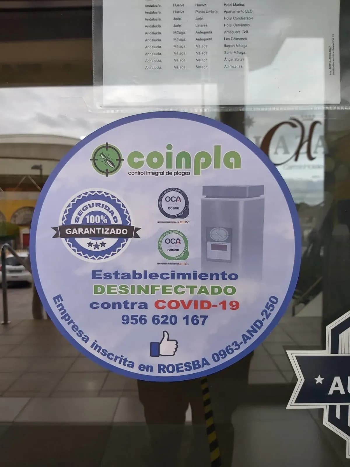 Coinpla emprende la campaña “Seguridad en el entorno laboral” para la desinfección de oficinas y locales comerciales
