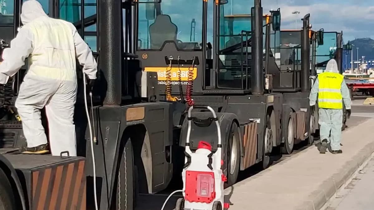 Coinpla continúa realizando desinfecciones preventivas ante el Covid-19 en el ámbito portuario