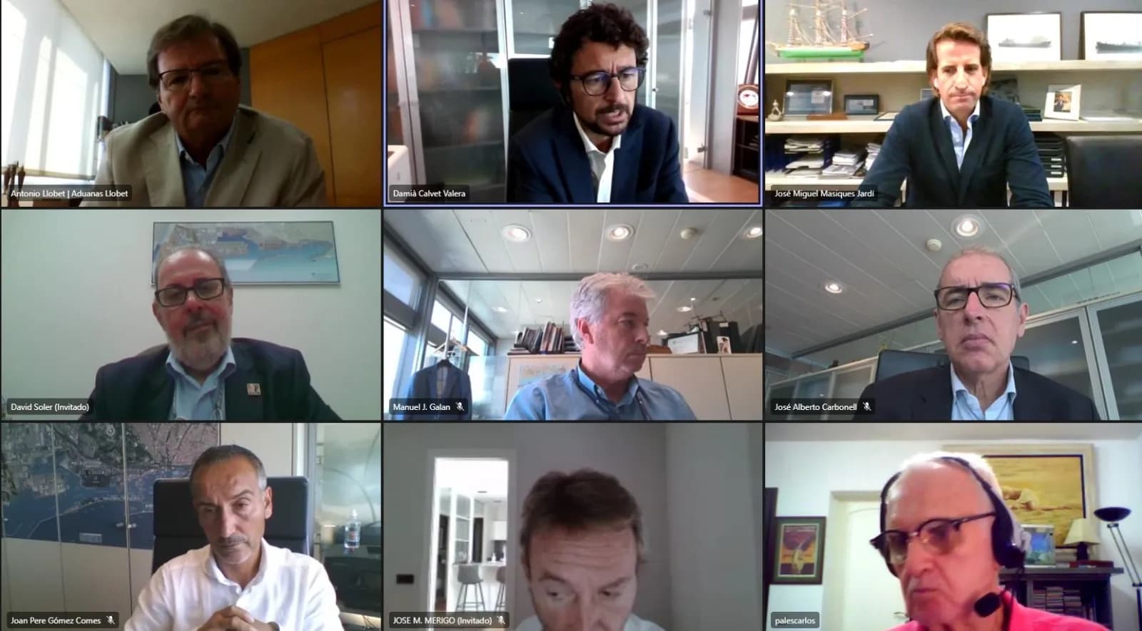 Los máximos responsables del COACAB se reúnen con el presidente del Puerto de Barcelona