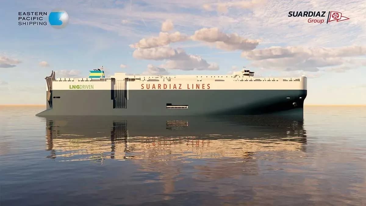 Grupo Suardiaz incorporará en 2027 un buque portavehículos de propulsión dual-GNL