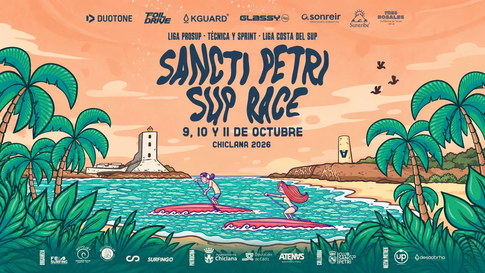 La Sancti Petri SUP Race reunirá en La Barrosa competición, actividades náuticas y divulgación ambiental