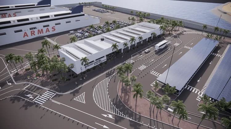 La nueva estación marítima del puerto de Playa Blanca albergará diferentes servicios