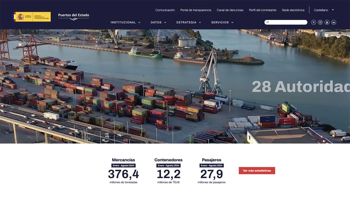 Puertos del Estado lanza una web más accesible y centrada en el usuario