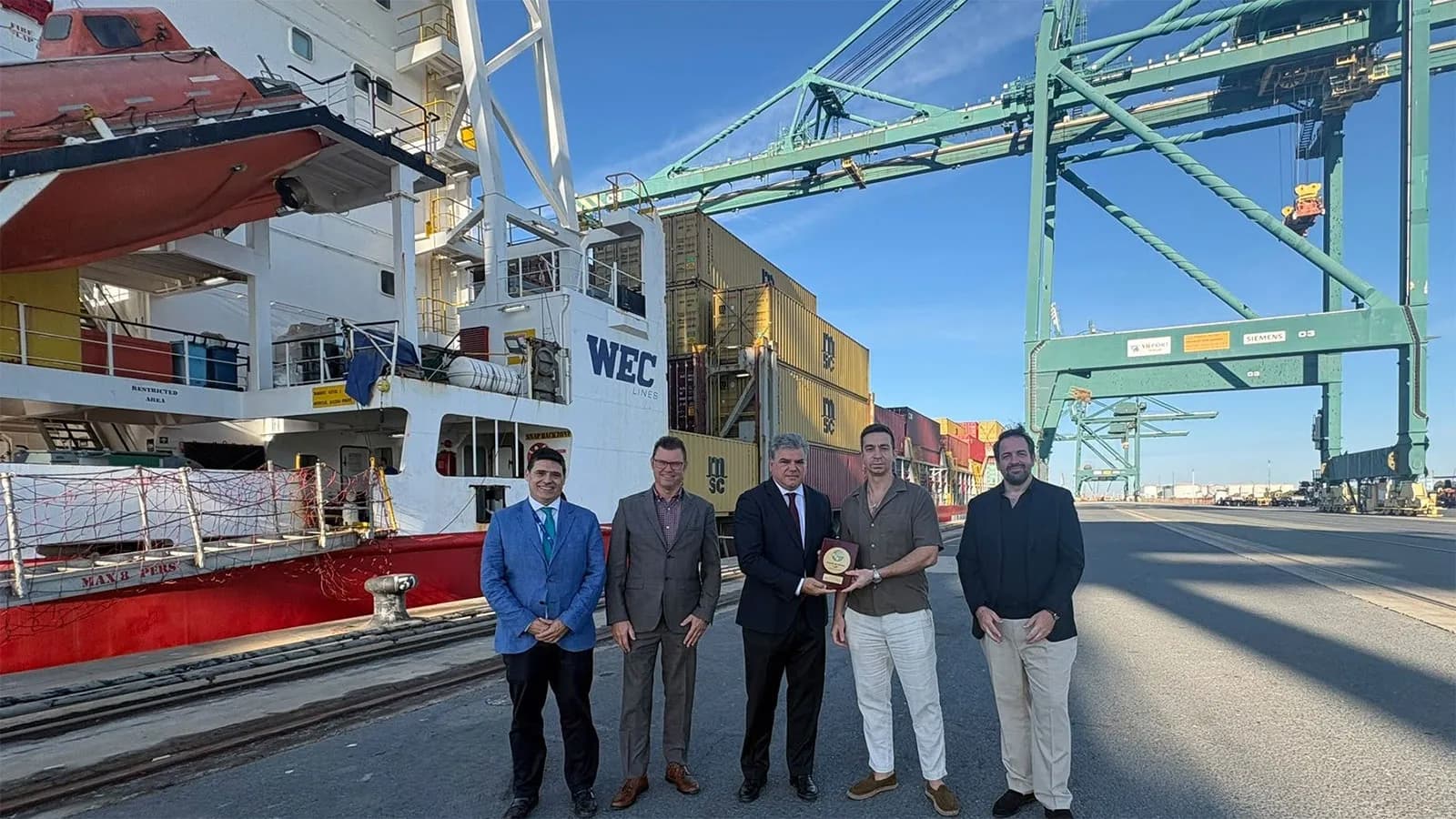 WEC Lines presenta en el Puerto de Huelva su nueva conexión regular de contenedores con el norte de Europa