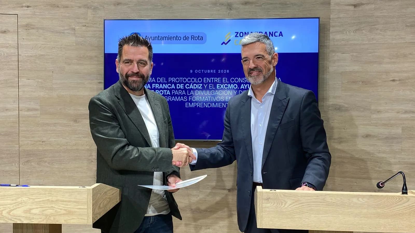La Zona Franca de Cádiz y el Ayuntamiento de Rota acuerdan facilitar el acceso a programas gratuitos de emprendimiento