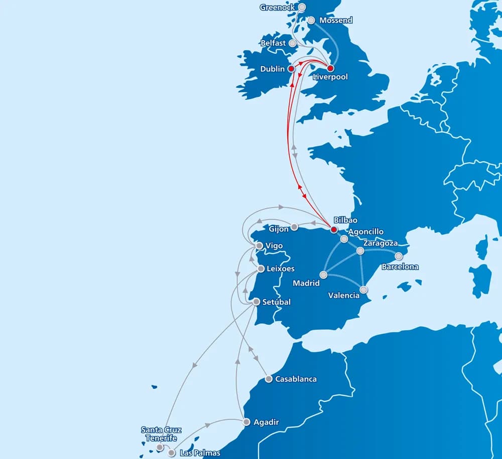 WEC Lines amplía su servicio con una nueva ruta semanal entre Bilbao, Dublín y Liverpool