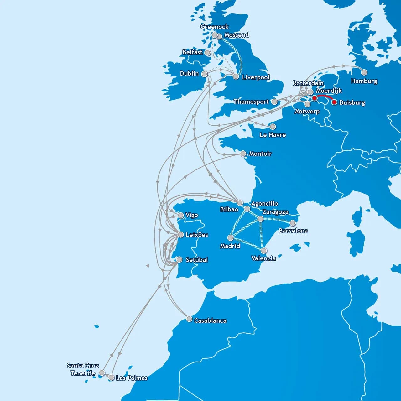 WEC Lines lanza una nueva conexión fluvial entre Moerdijk y Duisburgo