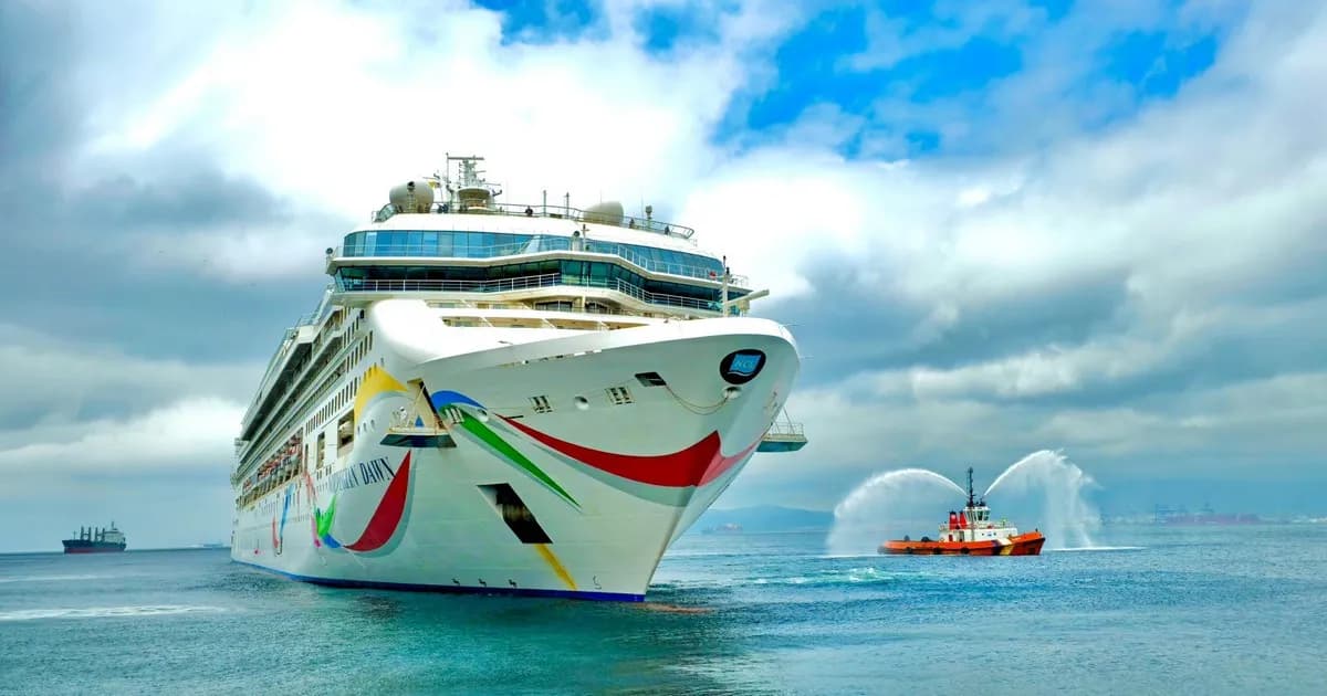 El crucero Norwegian Dawn escala en Gibraltar por primera vez