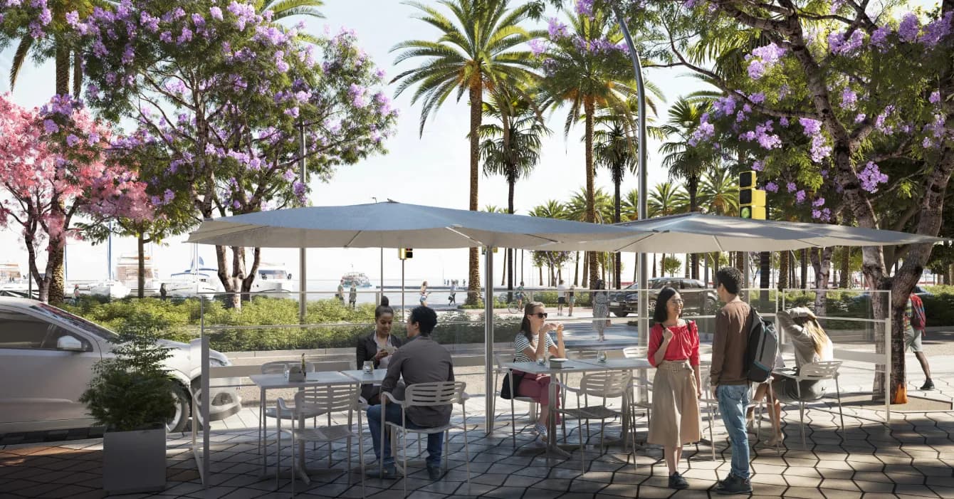 La Autoridad Portuaria de Baleares inicia la instalación de mamparas paravientos en el Nuevo Paseo Marítimo de Palma