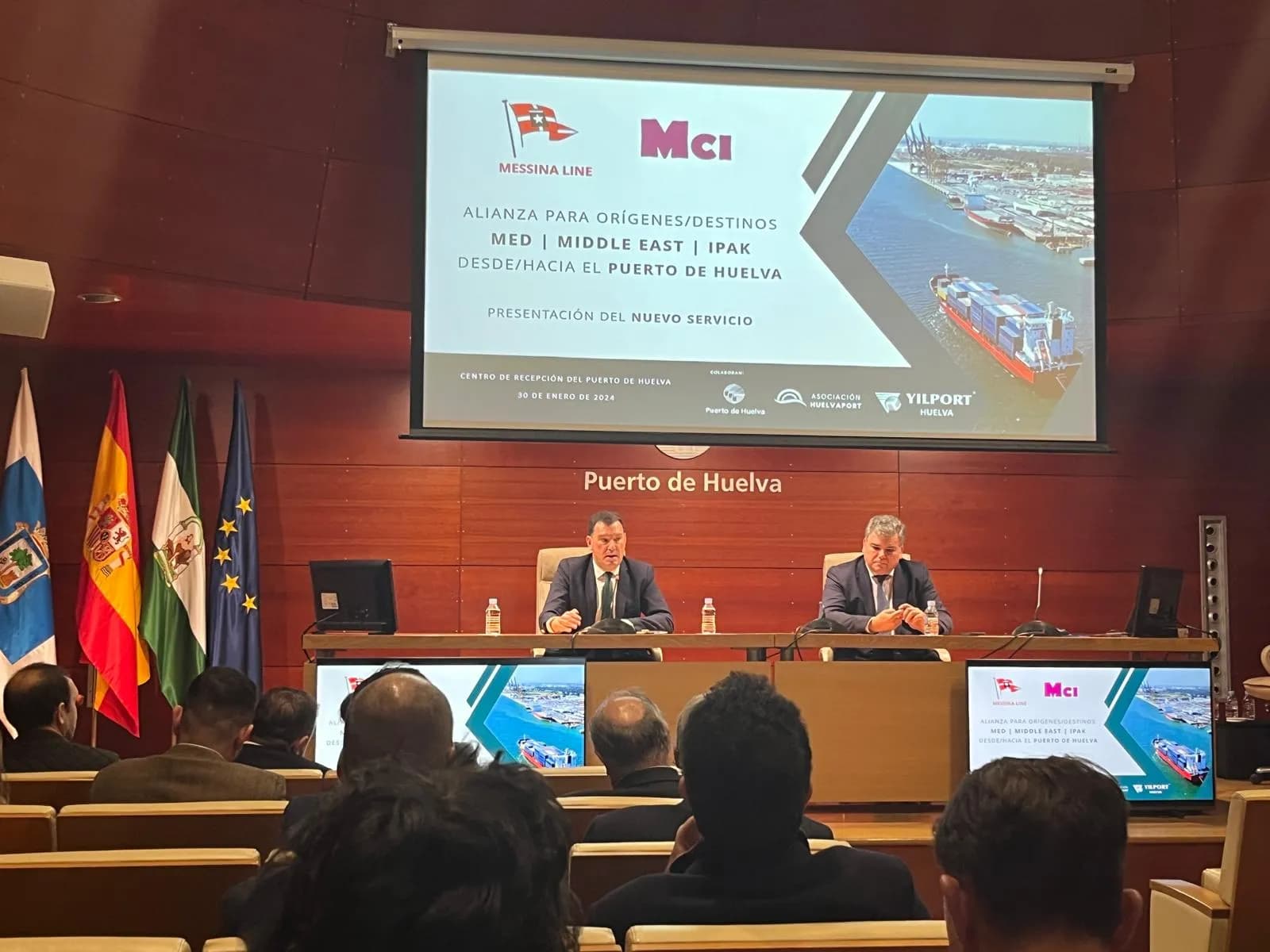 El Puerto de Huelva amplía su conectividad con un nuevo servicio marítimo de contenedores hacia el Mediterráneo, Oriente Medio e India