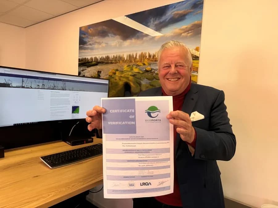 El Puerto de Lauwersoog vuelve a obtener el certificado Ecoports PERS