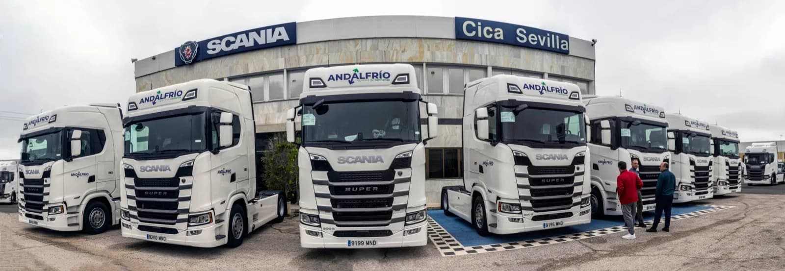 Andalfrío amplía su flota con nueve cabezas tractoras de SICA Scania en Sevilla