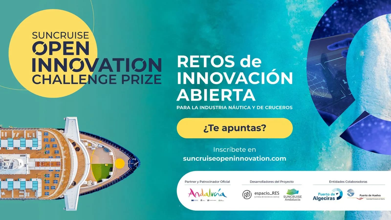 Suncruise Andalucía abre la convocatoria de inscripciones para el Open Innovation Challenge Prize 2024
