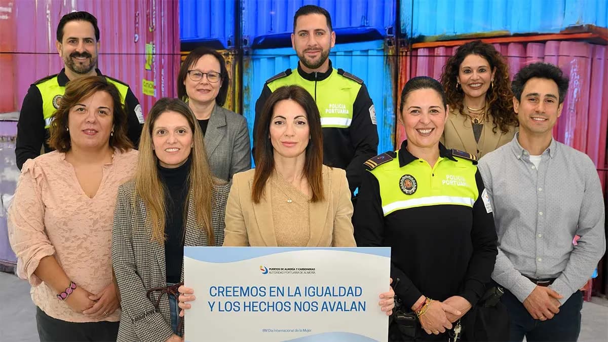 La plantilla femenina de la Autoridad Portuaria de Almería registra un crecimiento del 238% desde 2022