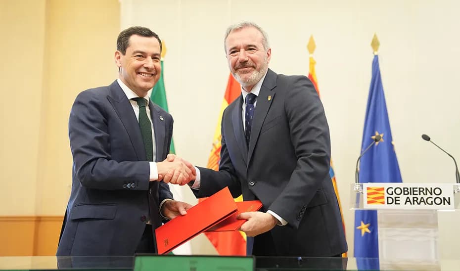 Andalucía y Aragón refuerzan su colaboración para avanzar en proyectos ferroviarios y logísticos