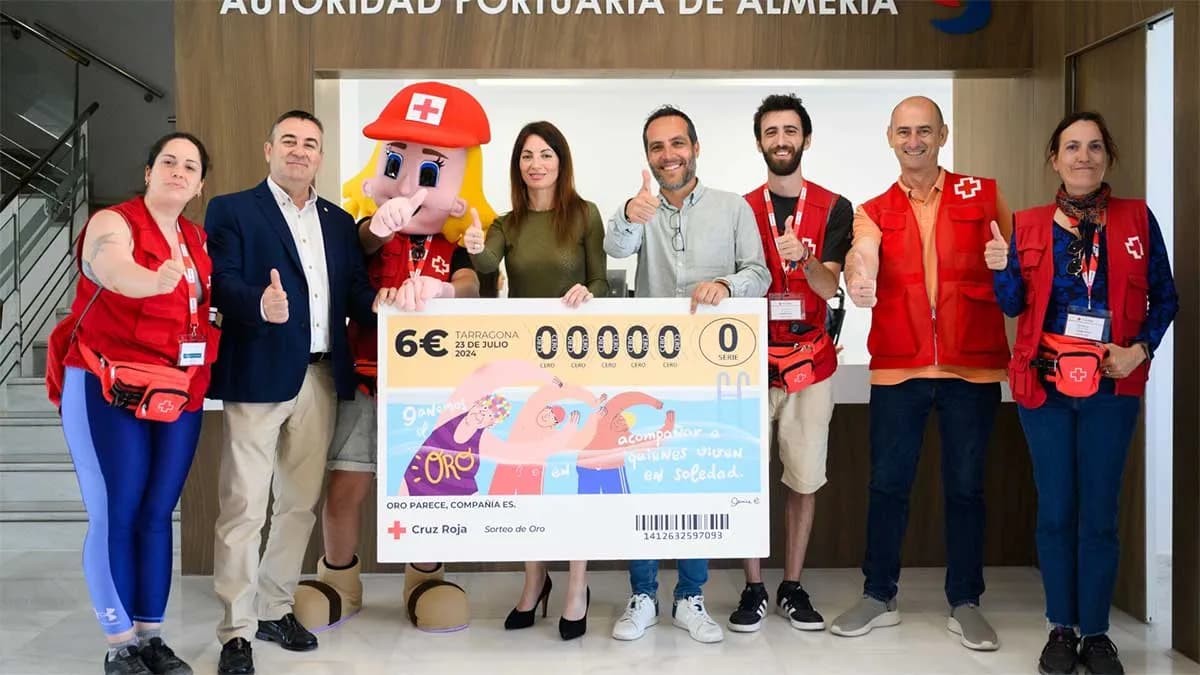 La Autoridad Portuaria de Almería apoya el Sorteo de Oro de Cruz Roja en favor de los más vulnerables
